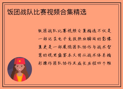 饭团战队比赛视频合集精选
